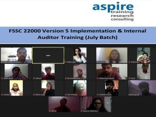 Online FSSC 22000 Version 5 Implementation and Internal Auditor Training